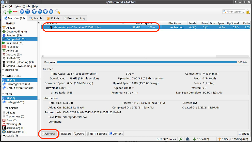 qBittorrent - Monitor Download Progress