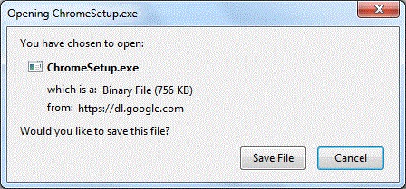 Firefox Opening ChromeSetup.exe when Installing Chrome 31