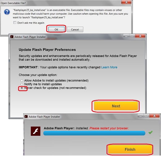 Install Adobe Flash Player 25 for Firefox