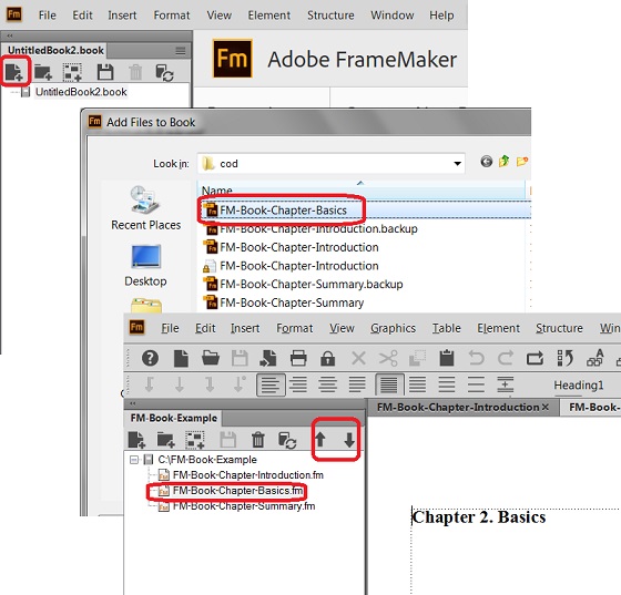 Add Documents to FrameMaker Book