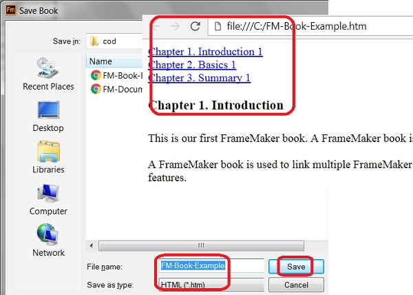 Generate HTML from FrameMaker Book