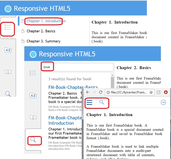 View FrameMaker Book as Responsive HTML5