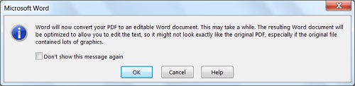 Open PDF in Microsoft Word