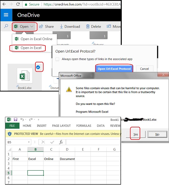 Open Excel Document with Excel Desktop