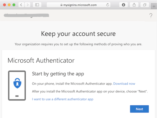 Microsoft Authenticator Download Prompt