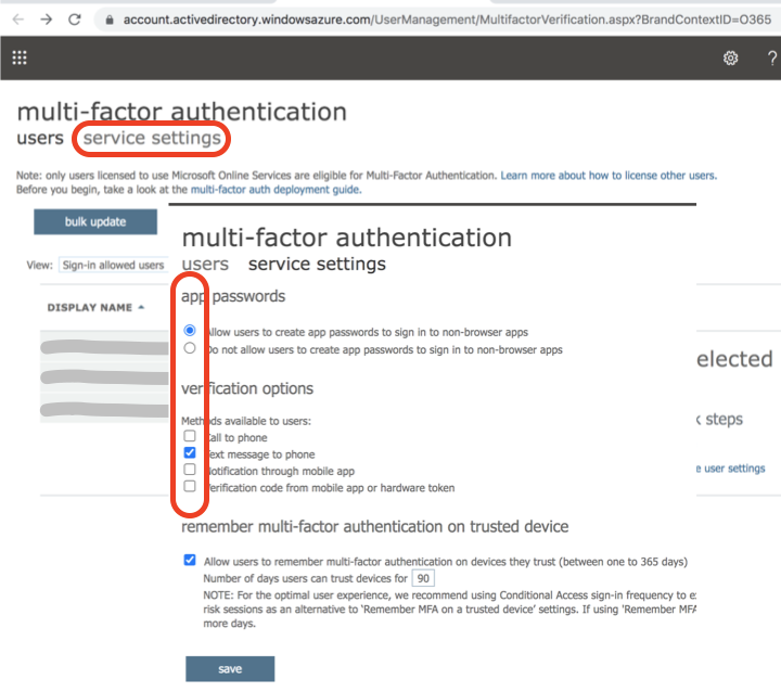 Microsoft 365 - Multi Factor Authentication Options