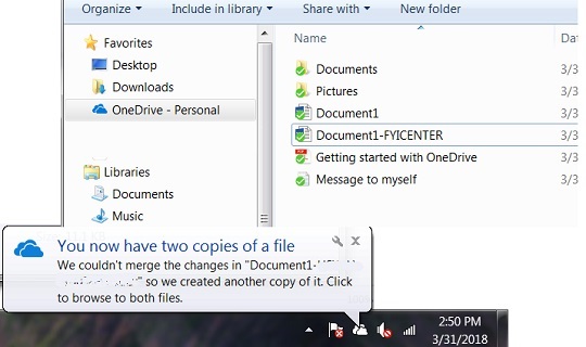 OneDrive for Windows Failed to Merge Changes