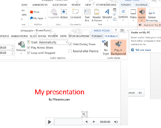 PowerPoint Add Background Music in Slide Show