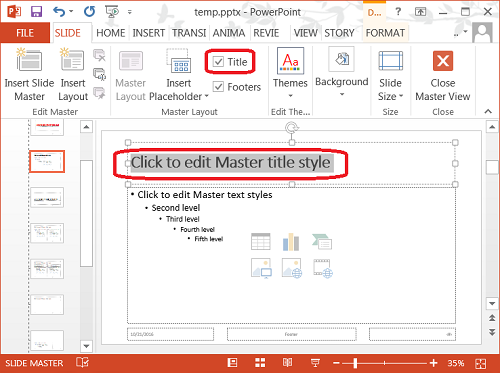 PowerPoint Add or Change Layout Title