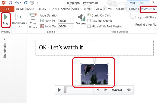 PowerPoint Add Video Clip on Slide