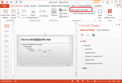PowerPoint Change Layout Background