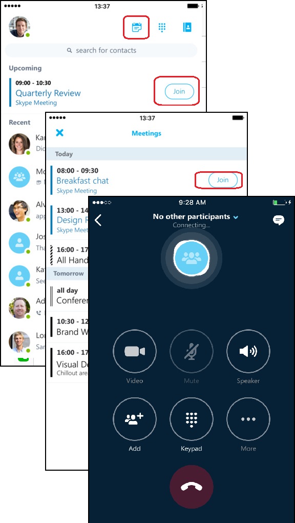 how to make a conference call on iphone skype