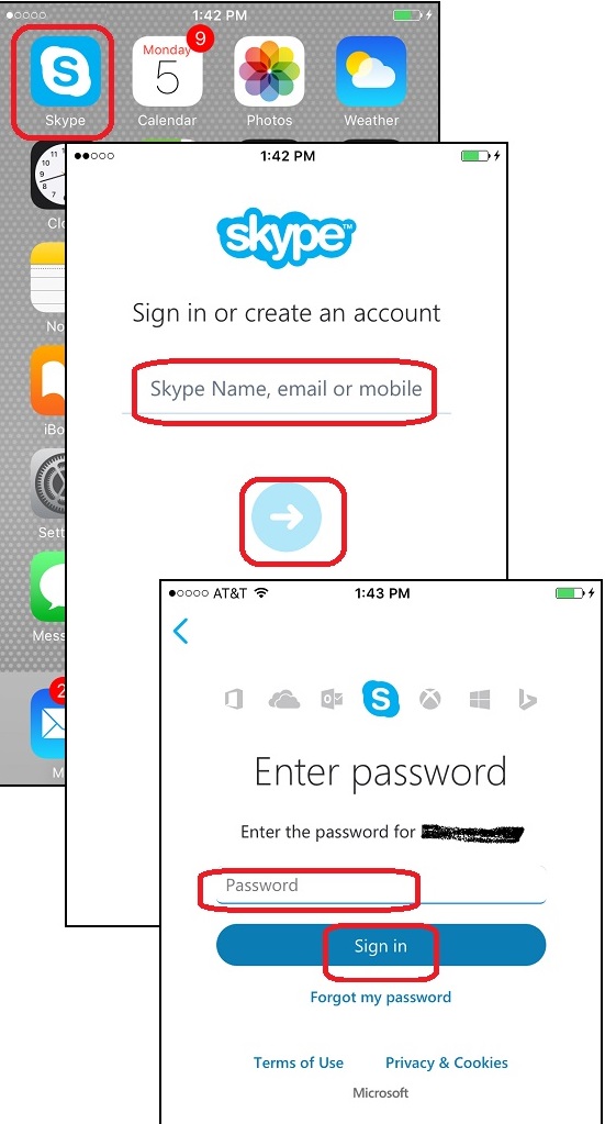 Sign In to Skype for iPhone
